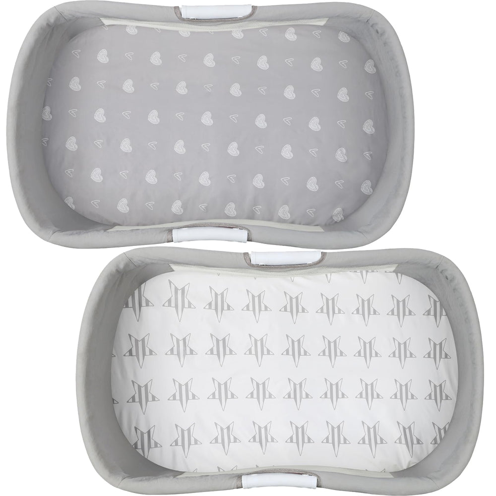 Fadacudan bassinet sheet two-pack lets quick changes happen in the routine.