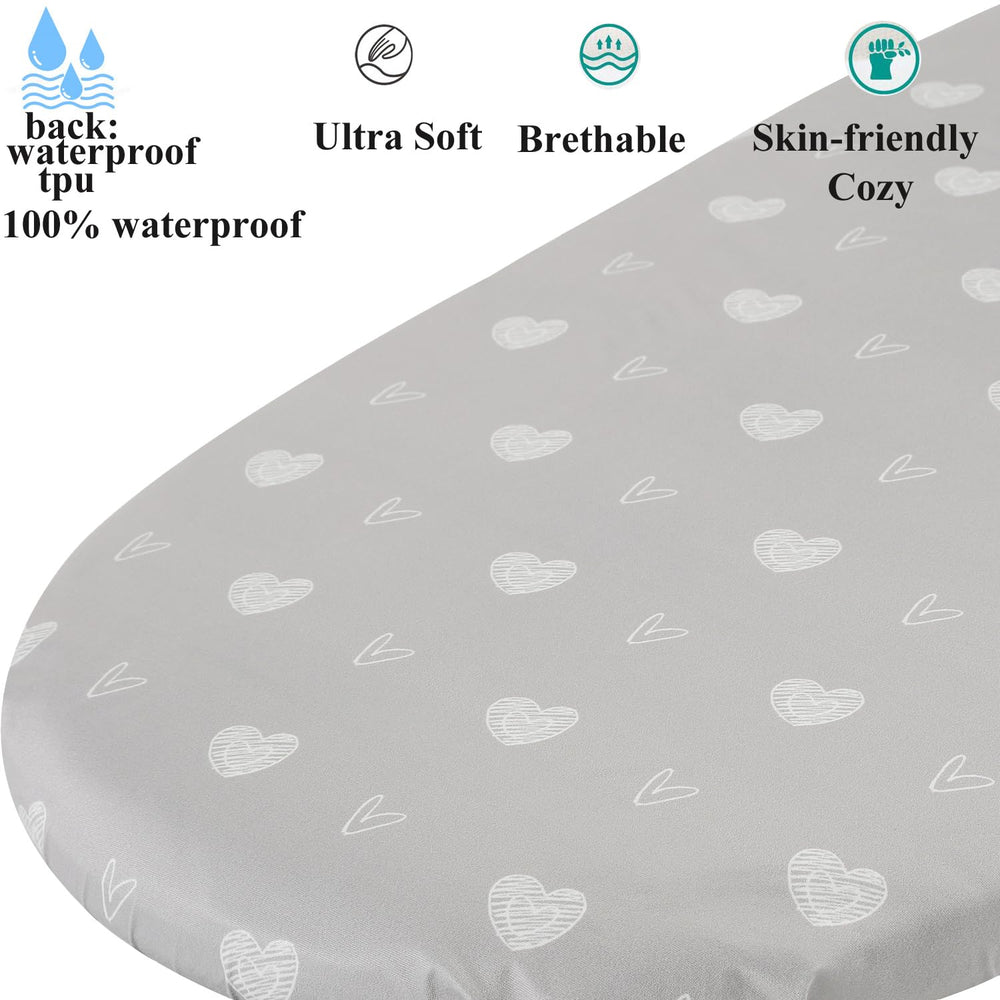Fadacudan bassinet sheet ultra-soft-surface keeps delicate baby skin cozy and comfortable.