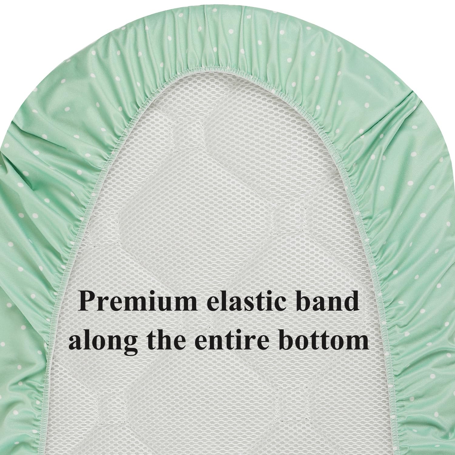 Fadacudan bassinet sheets universal-fit-oval-rectangle demonstrates compatibility with multiple shapes.