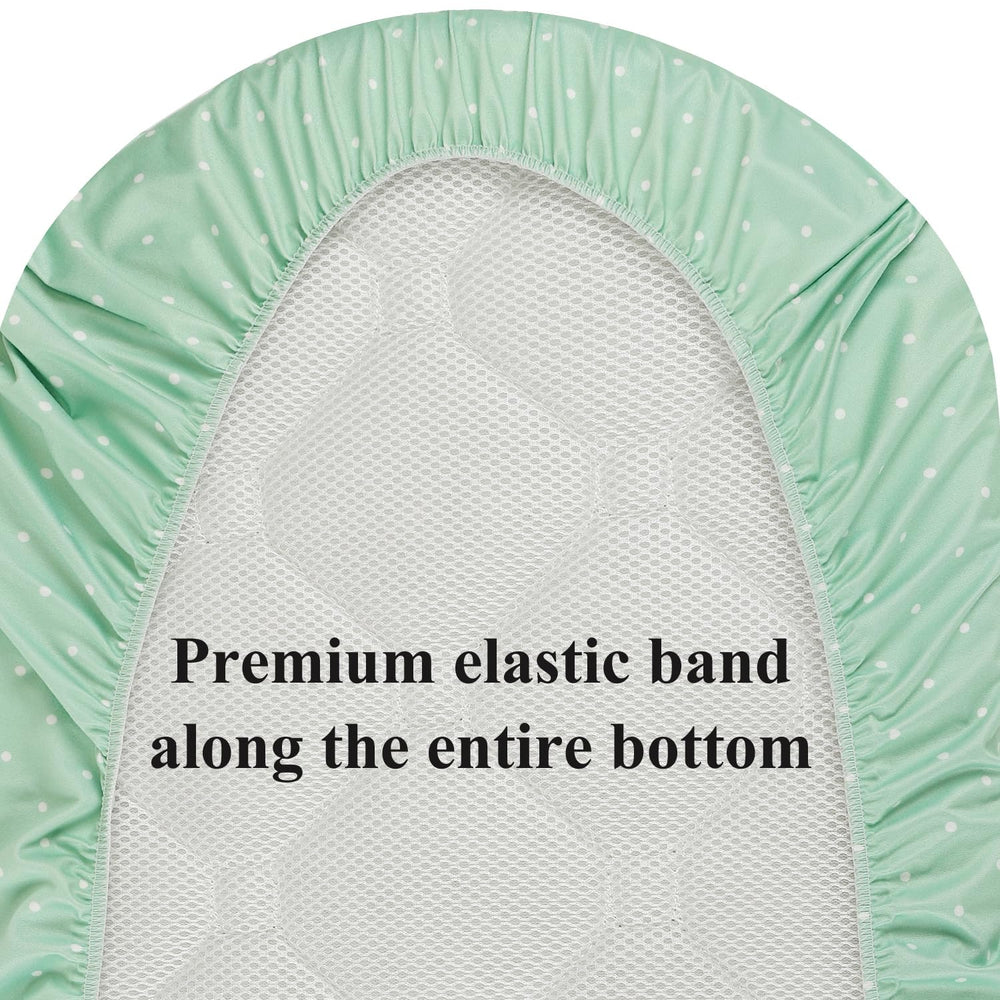 Fadacudan bassinet sheets universal-fit-oval-rectangle demonstrates compatibility with multiple shapes.