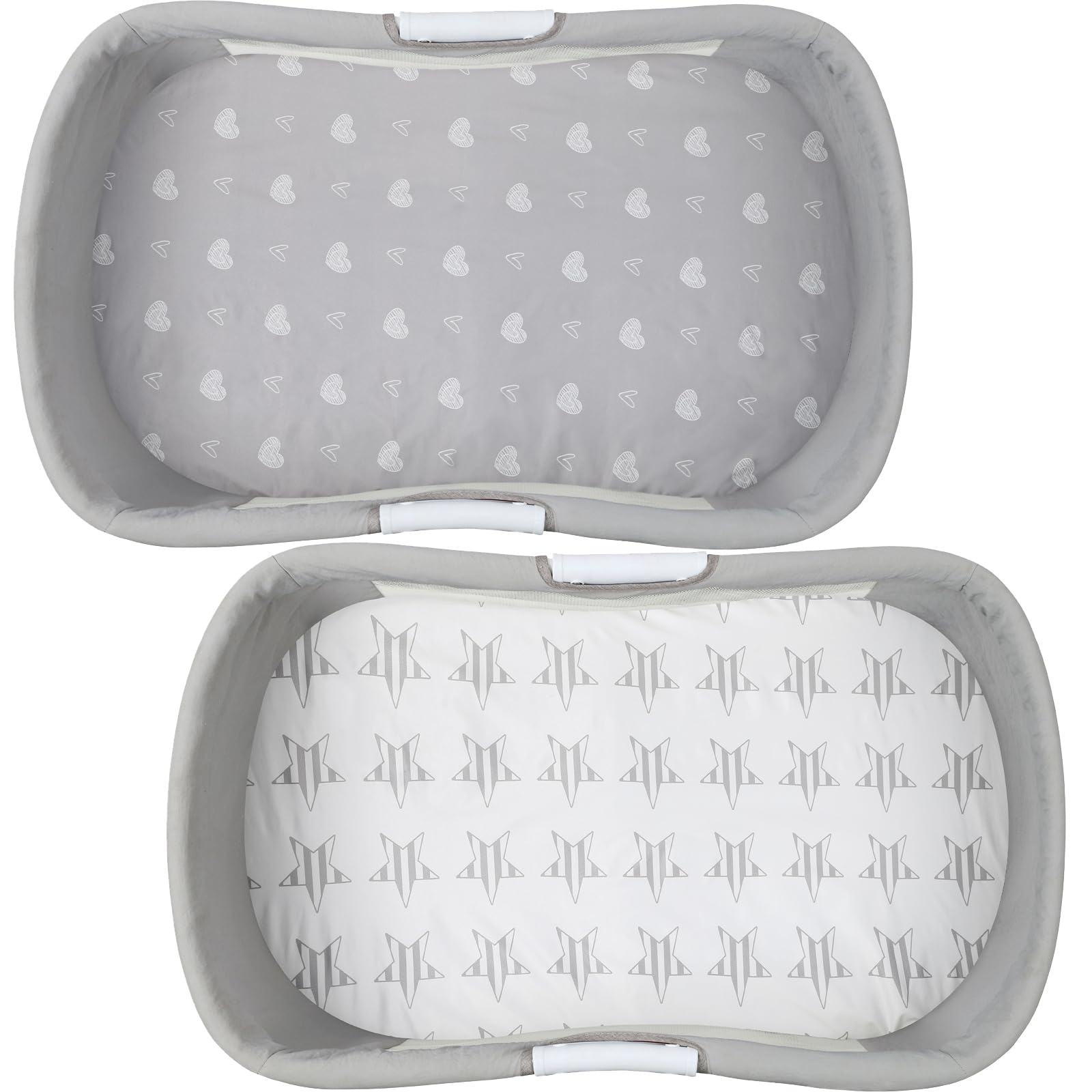 Fadacudan love stars gray pattern bassinet sheet adds cute style.