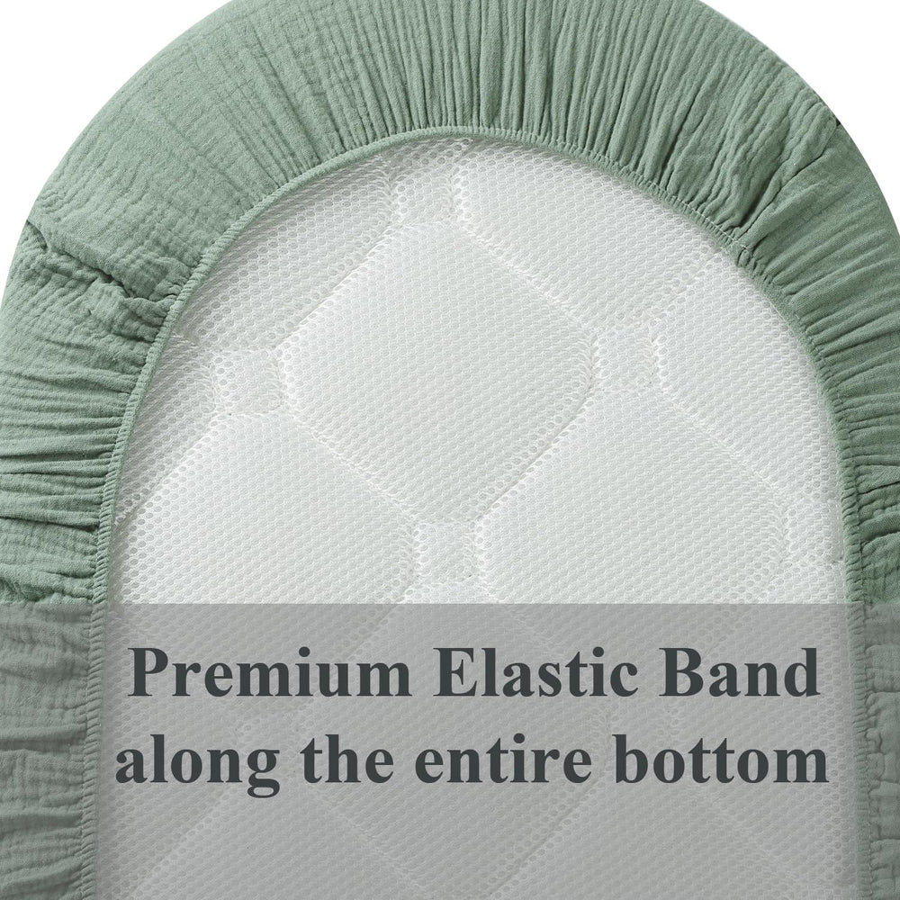 Fadacudan machine washable bassinet sheets; easy care on gentle cycles.