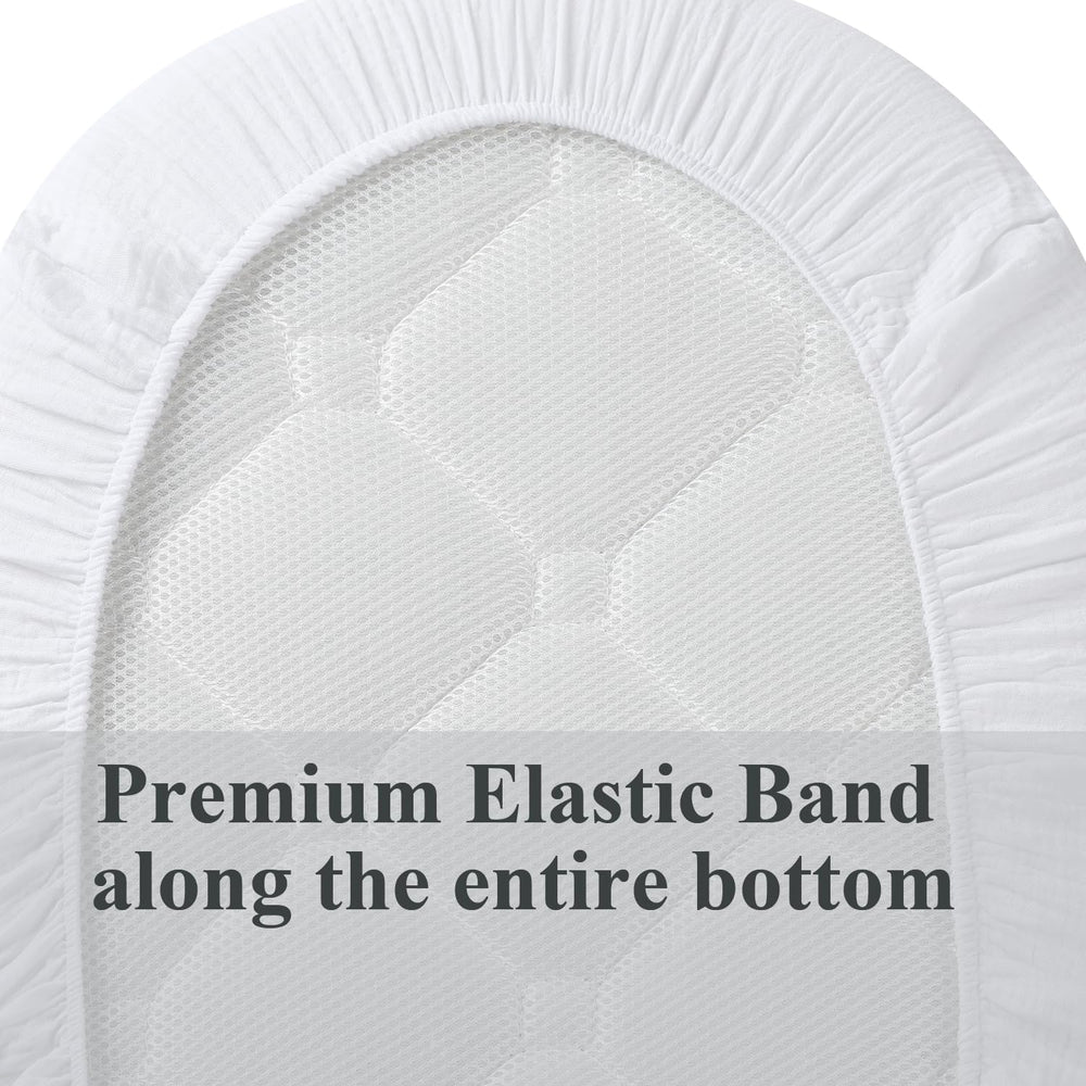 Fadacudan muslin bassinet sheet breathable-muslin emphasizes airy texture for warm weather comfort.