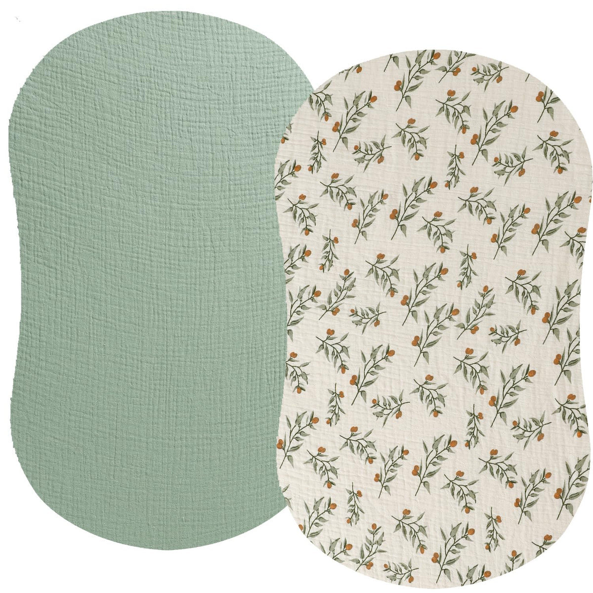 Fadacudan muslin bassinet sheet with Halo compatibility; ultra-soft fabric for cozy naps.