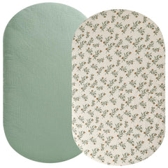 Fadacudan muslin bassinet sheet fits 4moms Mamaroo Sleep snugly