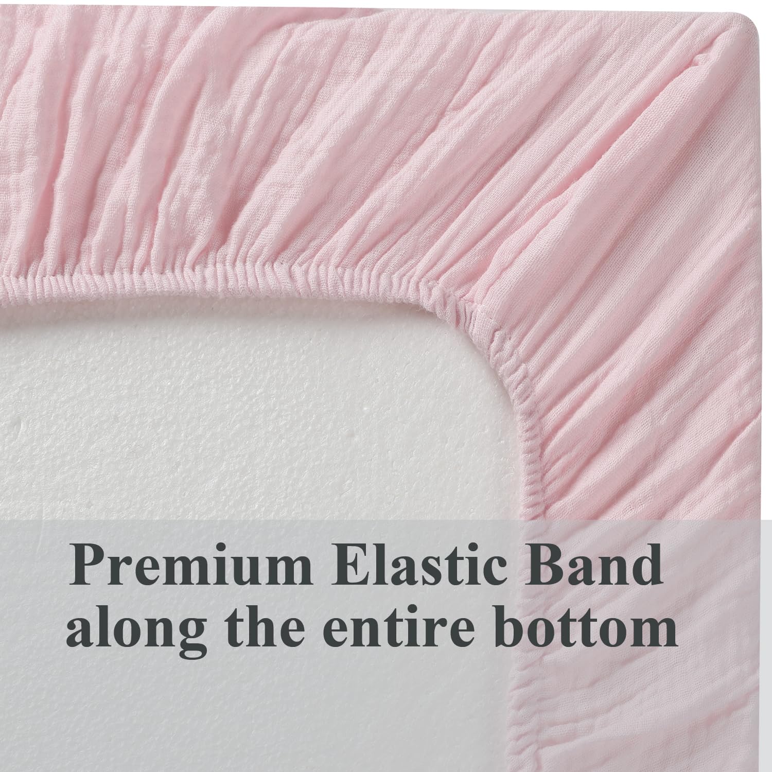 Fadacudan muslin bassinet sheet soft-breathable fabric feels gentle on baby's skin.