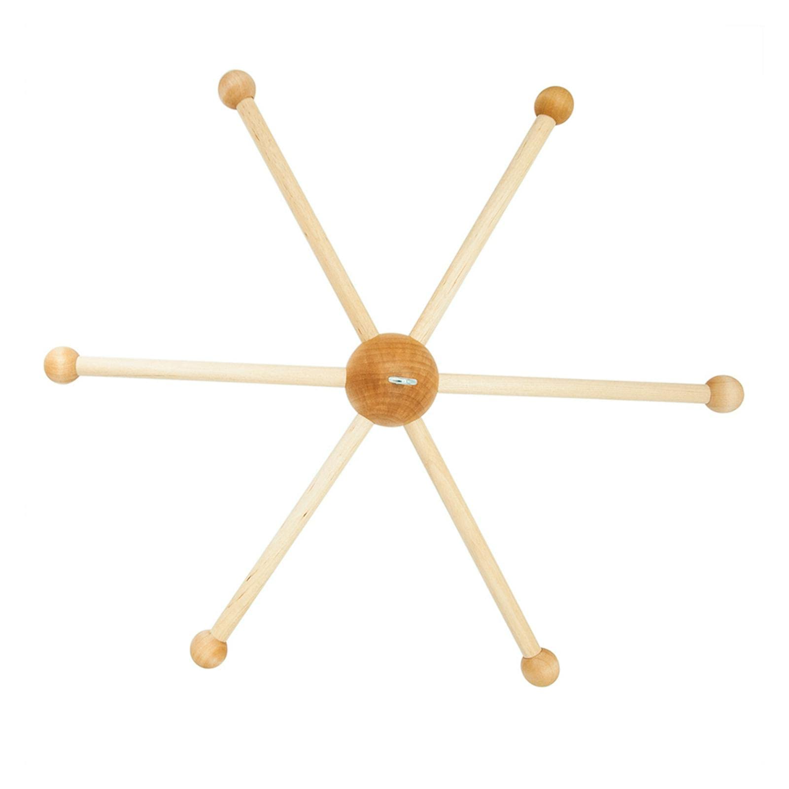 Faddare baby wooden mobile hanger assembly enables quick, clutter-free nursery setup.