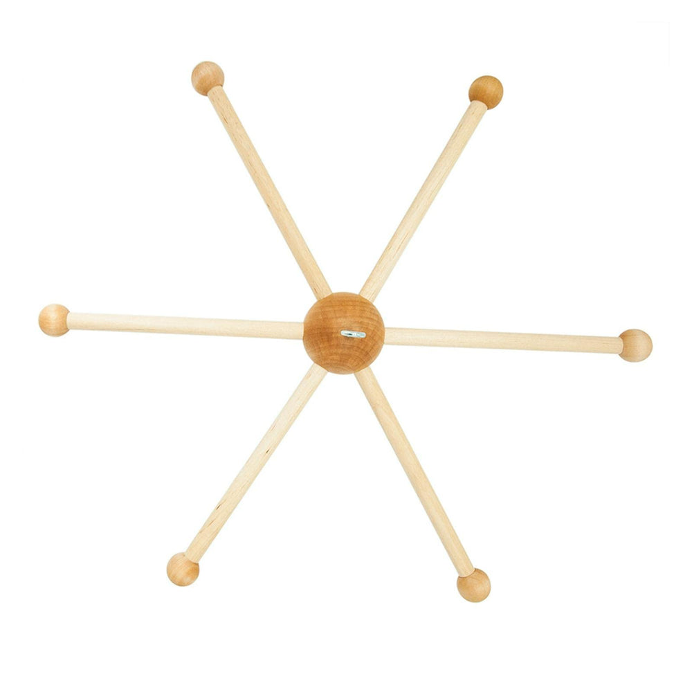 Faddare baby wooden mobile hanger assembly enables quick, clutter-free nursery setup.