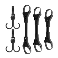 Faddare stroller connector set shown as a three-piece bundle for twin travel.