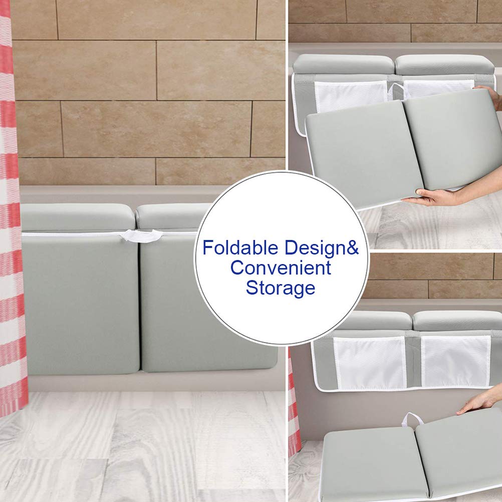Fafeicy bath kneeler large tub setup fits big tubs comfortably