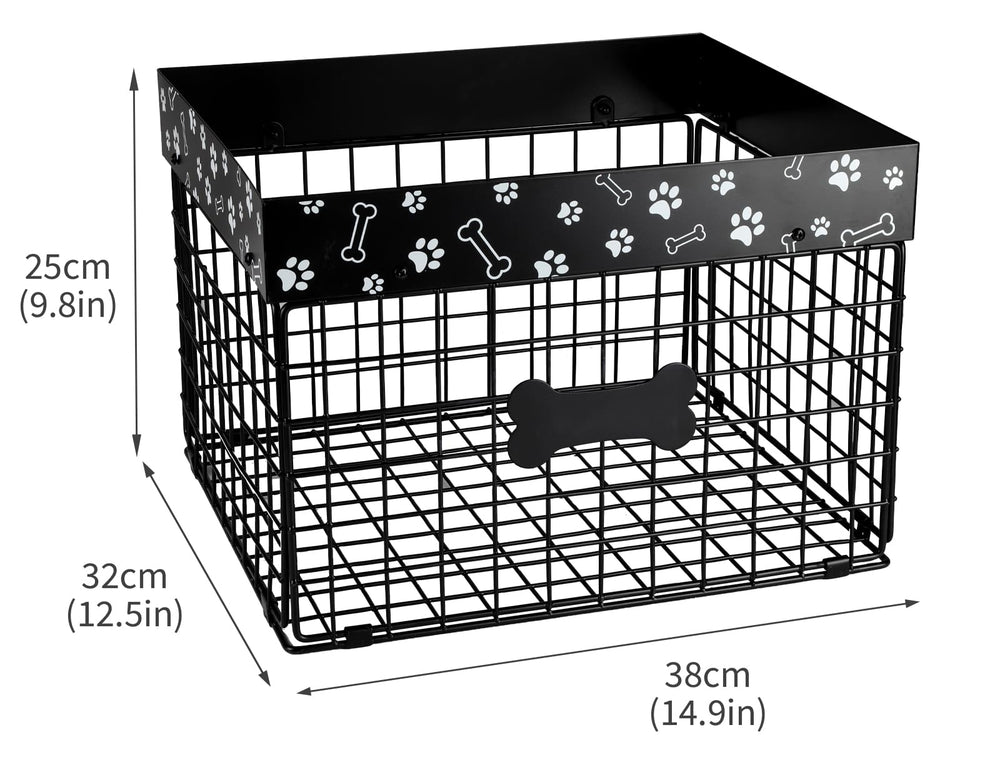 Faihats living-room storage basket keeps dog toys organized and tidy.