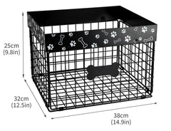 Faihats living-room storage basket keeps dog toys organized and tidy.