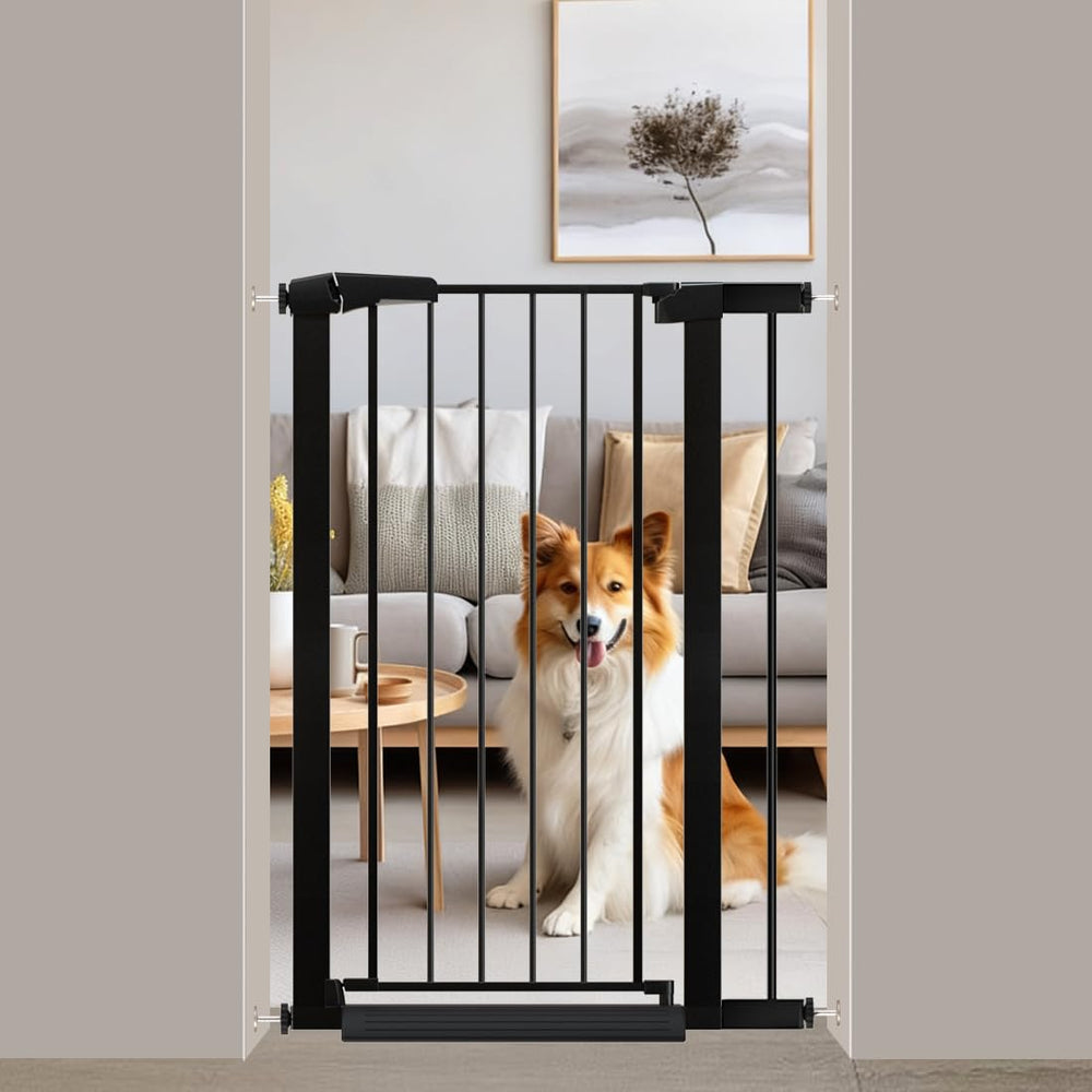 Fairy Baby 38-inch gate front view shows extra tall safety for kids and pets