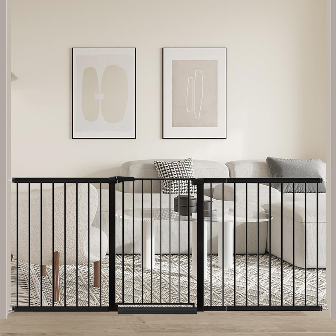 Fairy Baby 38-inch extra tall gate front view offers easy walk-through safety for families.