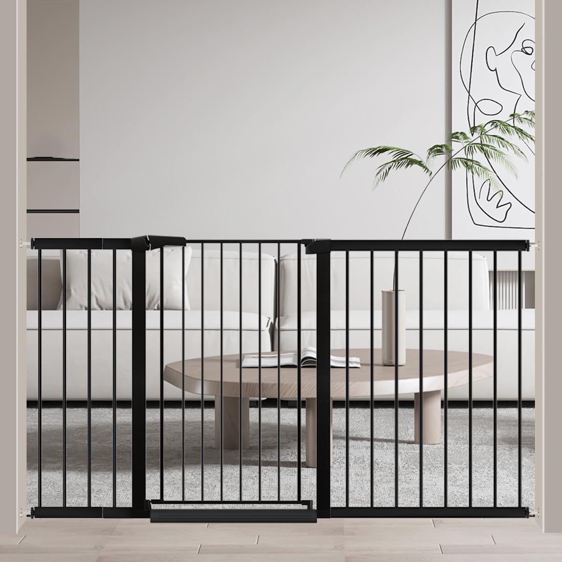 Fairy Baby 38-inch extra tall gate installed in doorway for safer play