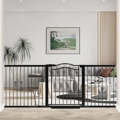 Fairy Baby 81.9-84.6 inch gate extended to fit wide openings safely.
