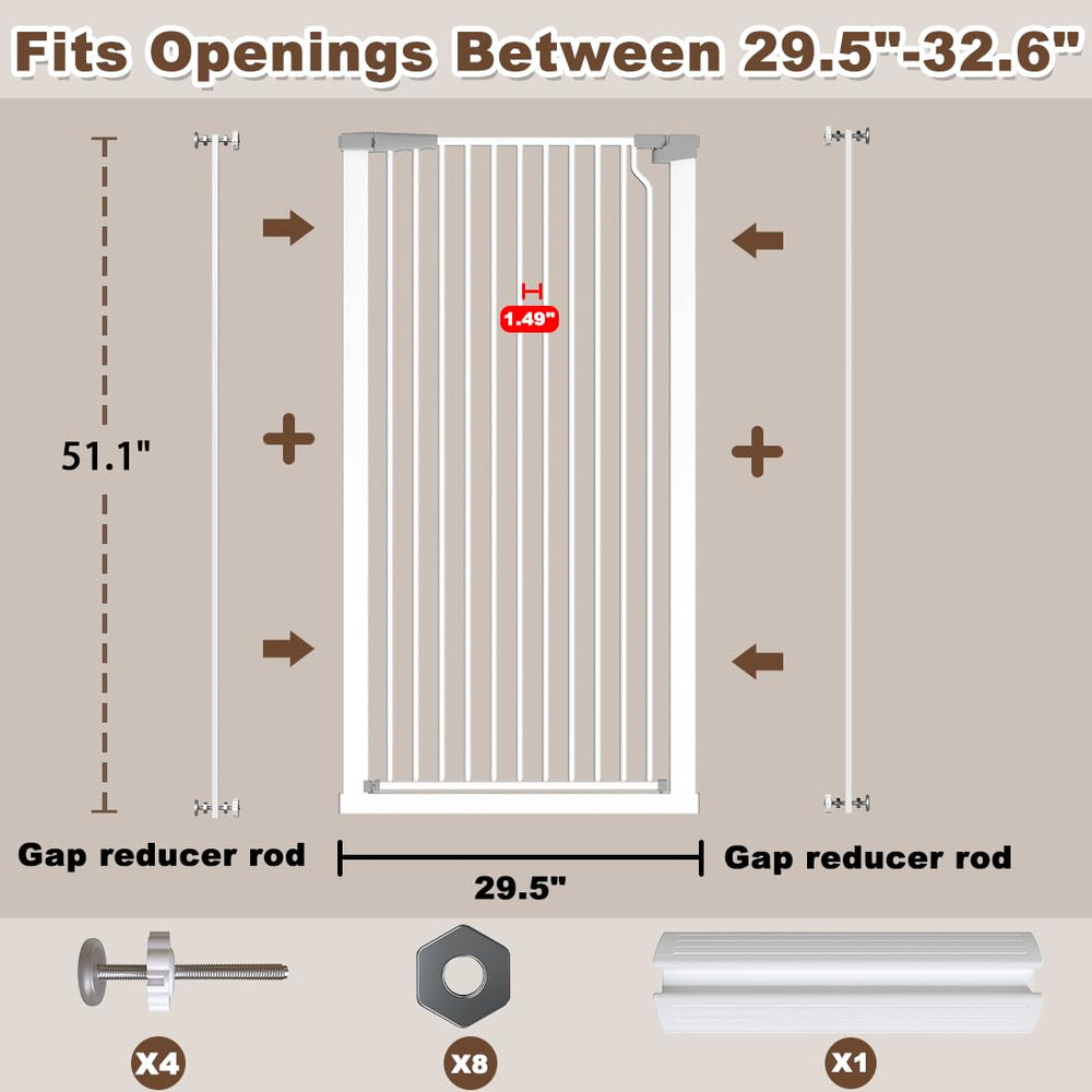 Fairy Baby adjustable-width 29.5-32.6-inch gate fits varying openings
