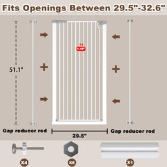 Fairy Baby adjustable-width 29.5-32.6-inch gate fits varying openings