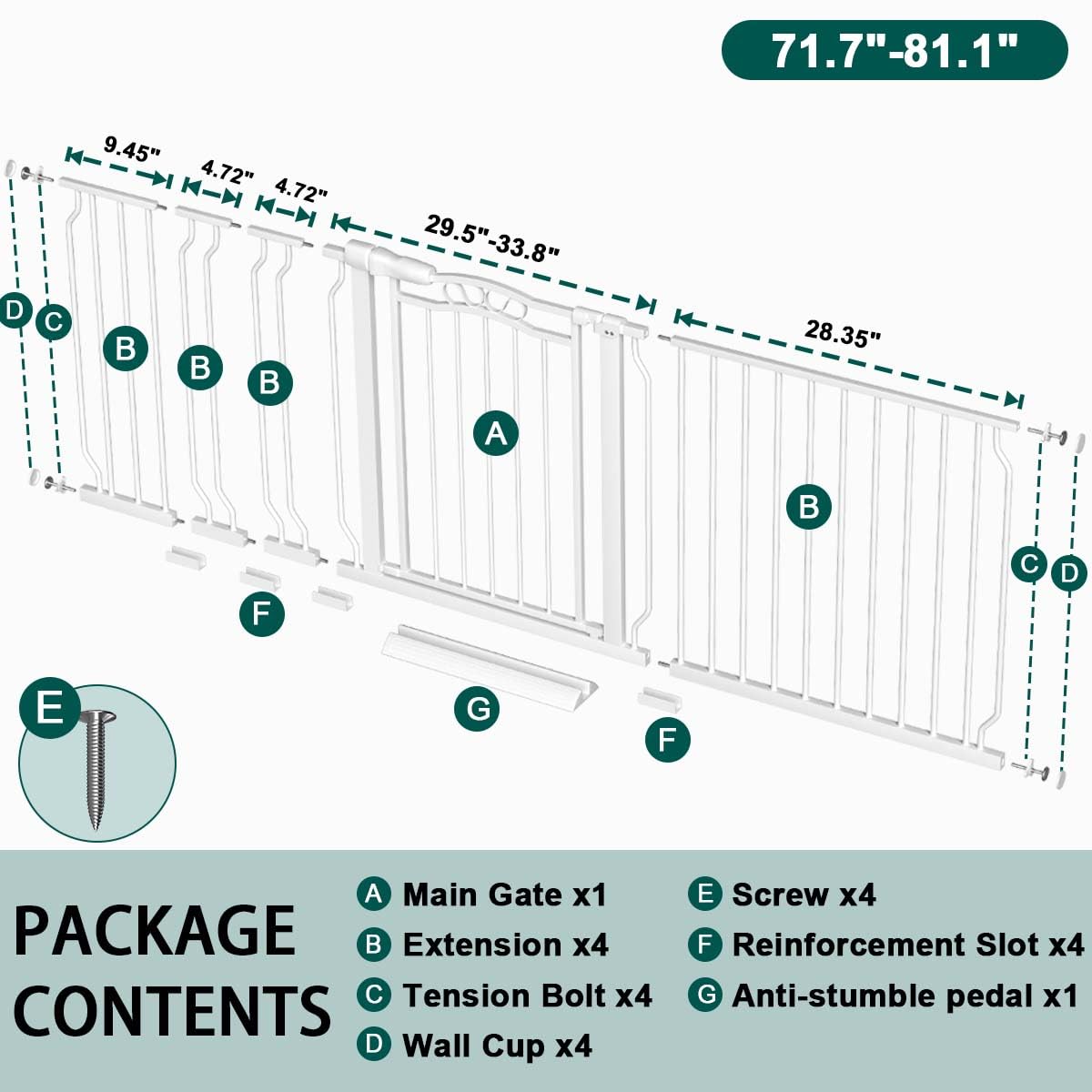 Fairy Baby arch-design metal gate showing decorative, sturdy indoor-outdoor use.