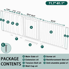 Fairy Baby arch-design metal gate showing decorative, sturdy indoor-outdoor use.