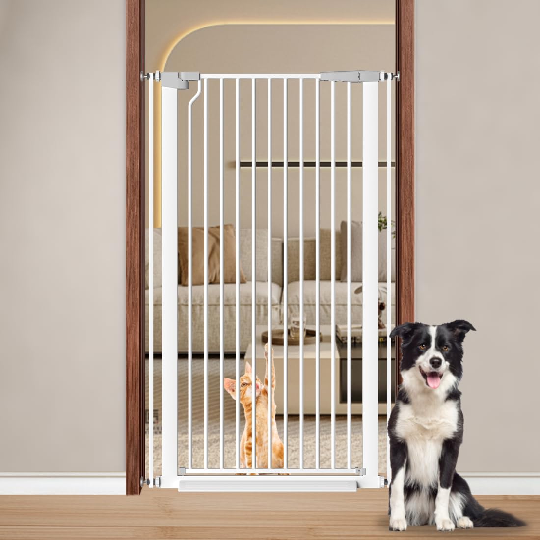 Fairy Baby extra tall 51.18-inch gate blocks climbing at doorways and stairs