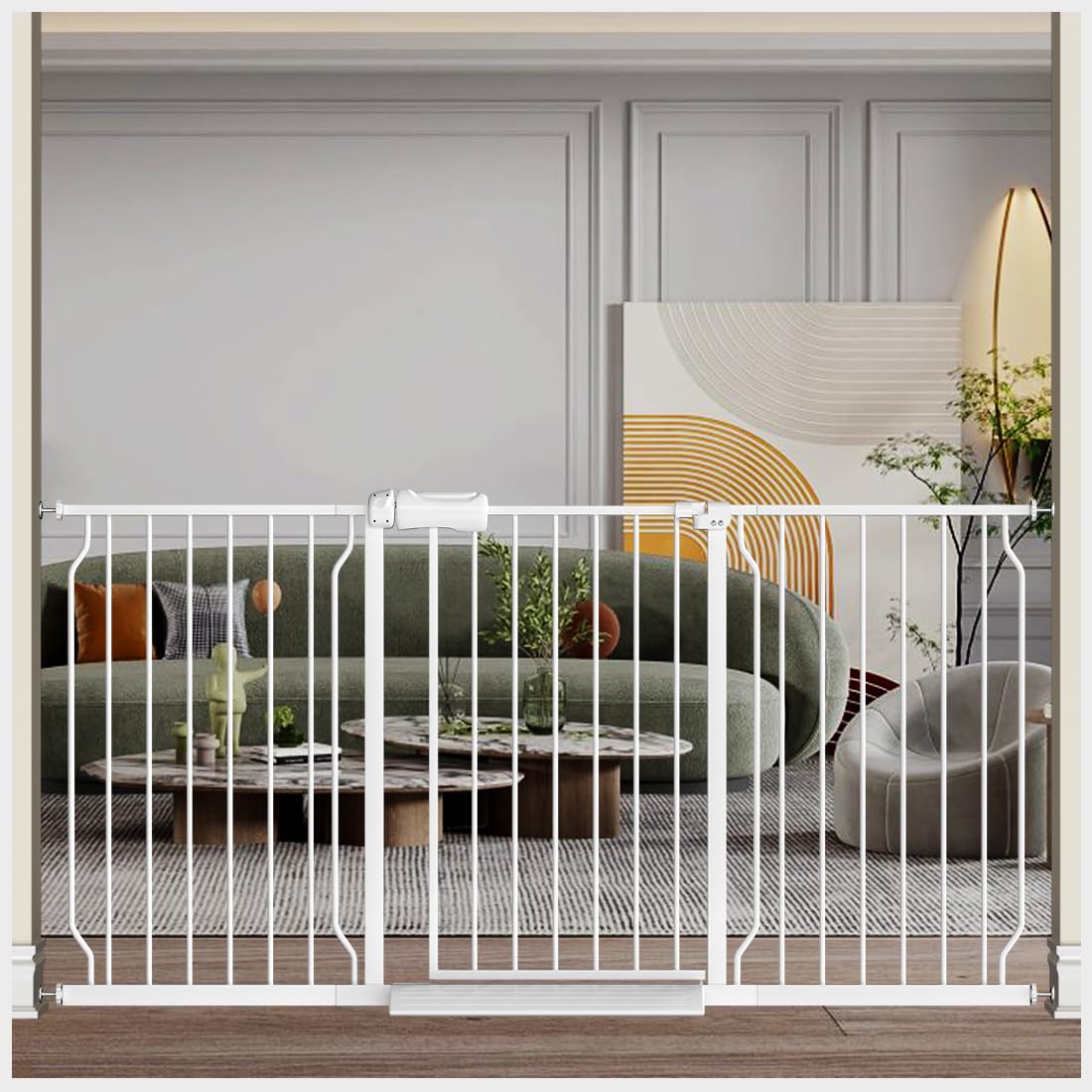 Fairy Baby extra wide gate doorframe extended illustrates seamless doorway fit for walking with baby