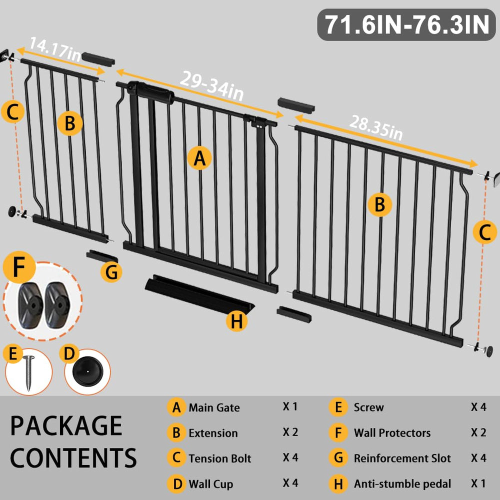 Fairy Baby gate walk-through design enables hands-free entry with a child nearby.