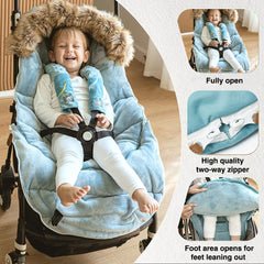 Fairy Baby fully covered zippers prevent cold drafts during winter trips