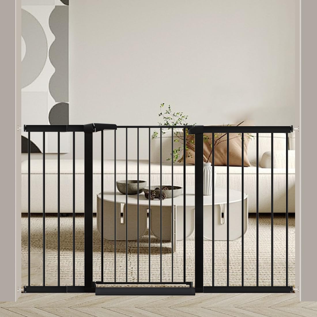 Fairy Baby gate 38-inch height closed, secure barrier for stairs and doorways.