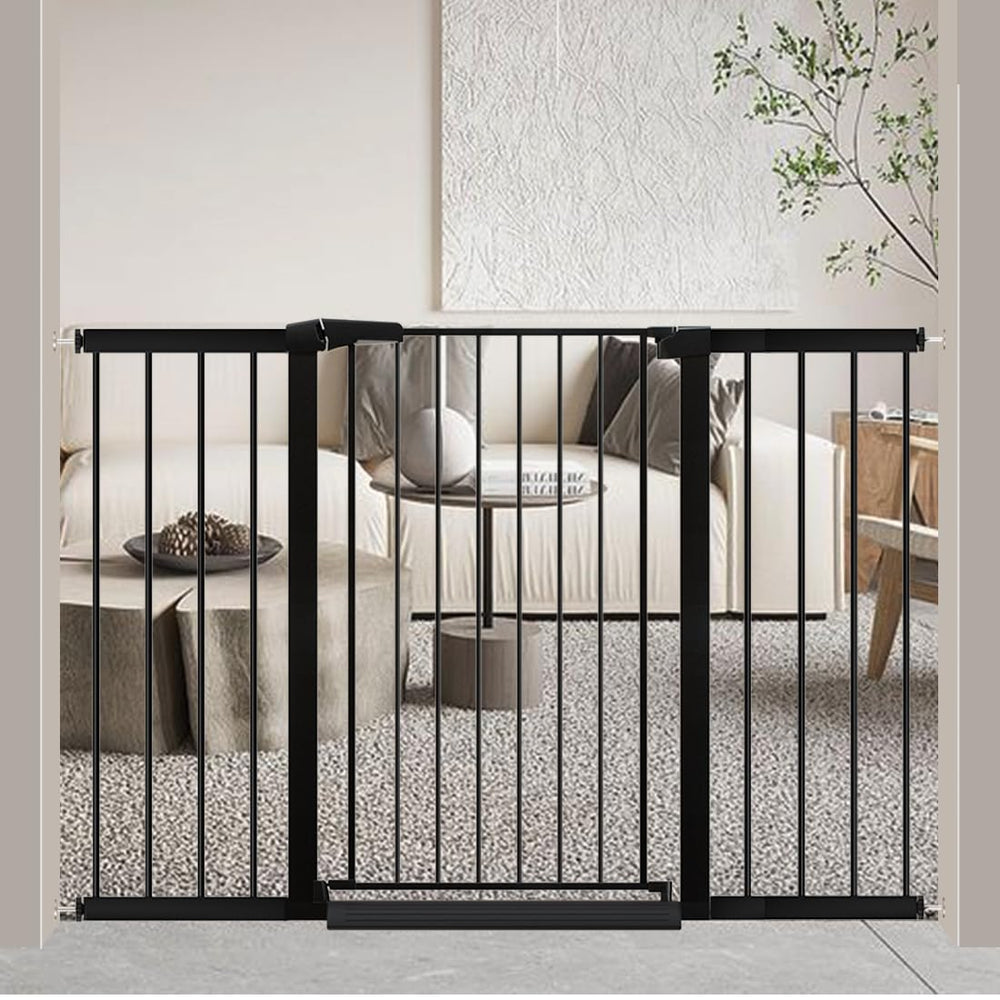 Fairy Baby 38-inch height gate demonstrates a tall barrier for stairs safety.