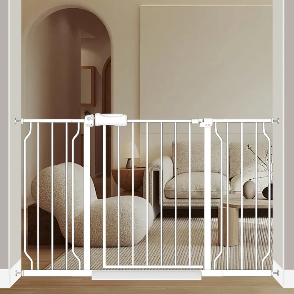 Fairy Baby gate 48-53 inch fit demonstrates adaptability for stairs and doorways