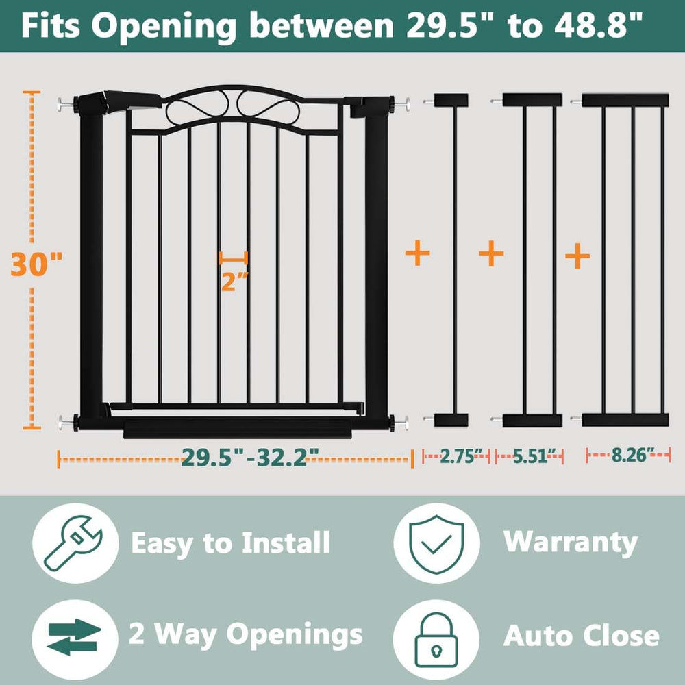 Fairy Baby gate auto-close keeps doors secure while you pass hands-free.