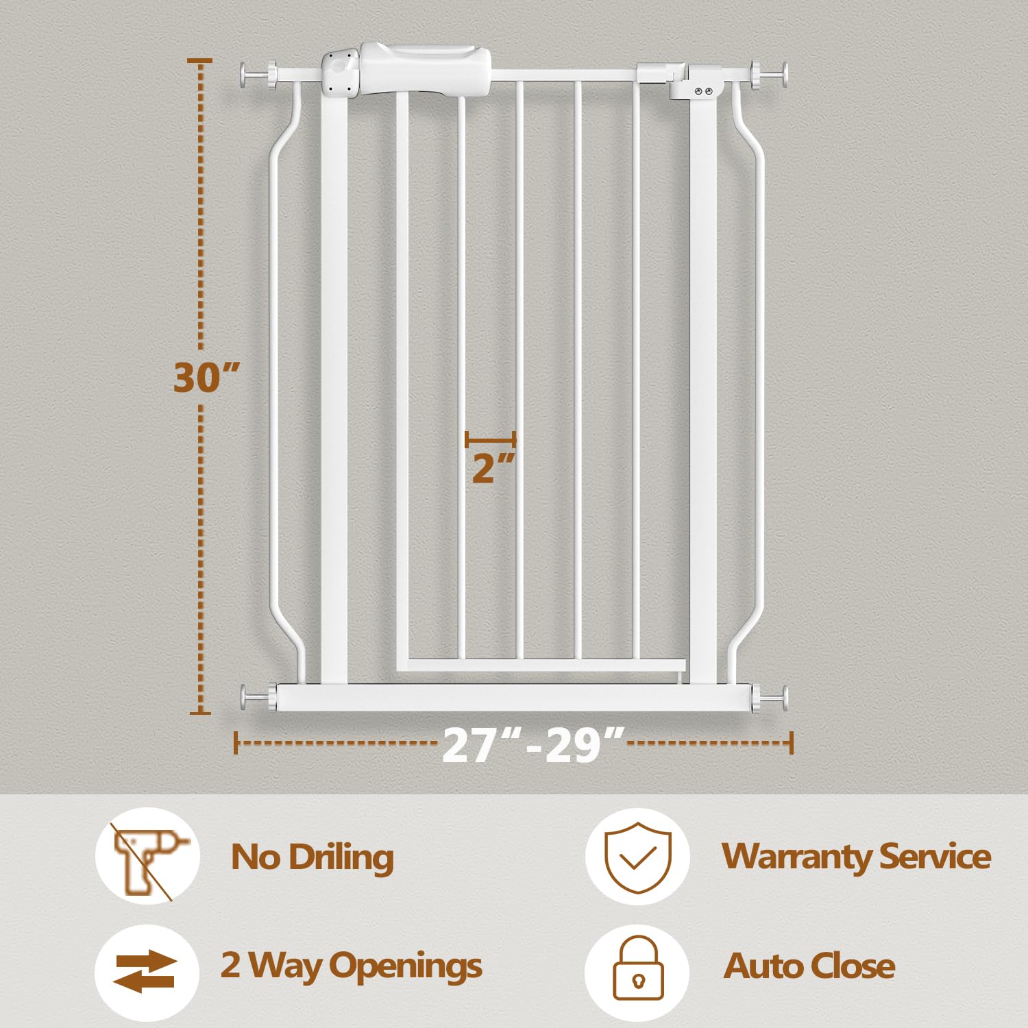 Fairy Baby gate during automatic-close feature installation