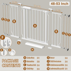 Fairy Baby gate swing door 19-6 inch highlights easy one-handed walkthrough
