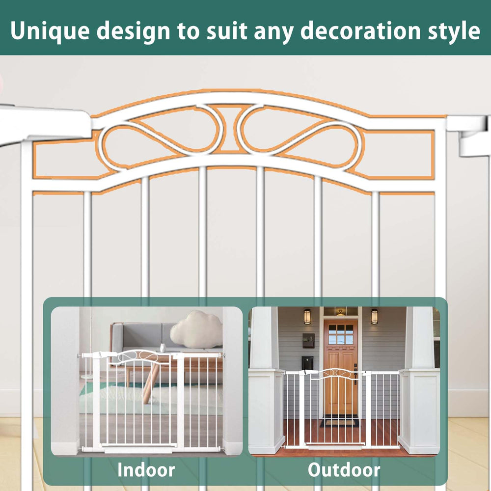 Fairy Baby gate fits doorway, stairs, and hallways for versatile use