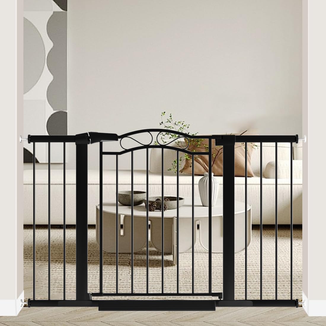 Fairy Baby gate extended-width panel keeps wide openings secure for toddlers and pets.