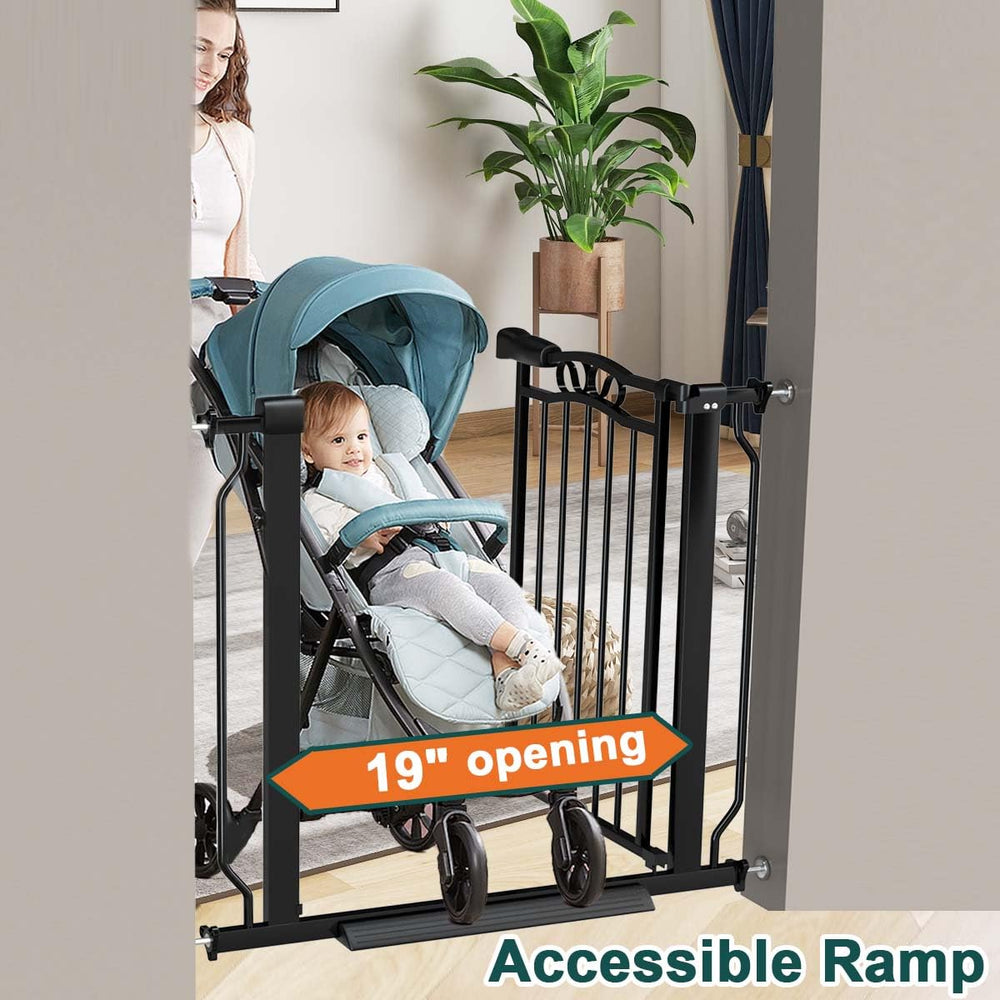 Fairy Baby gate hardware-mount option secures against heavy use on stairs