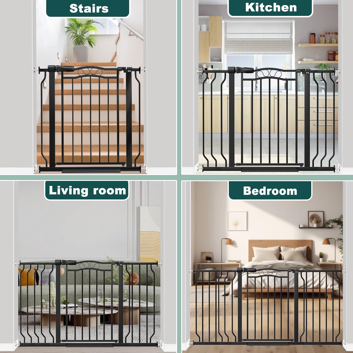 Fairy Baby gate indoor-outdoor use fits versatile home layouts