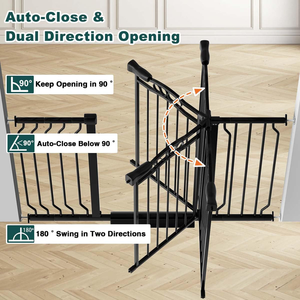 Fairy Baby gate pressure-mount setup enables tool-free installation on standard openings