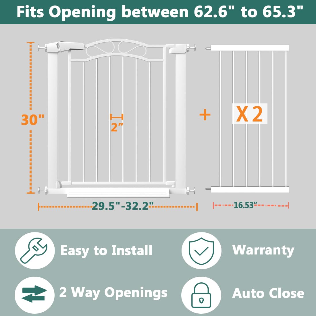 Fairy Baby gate pressure-mounted setup enables easy, no-drill installation in any doorway.