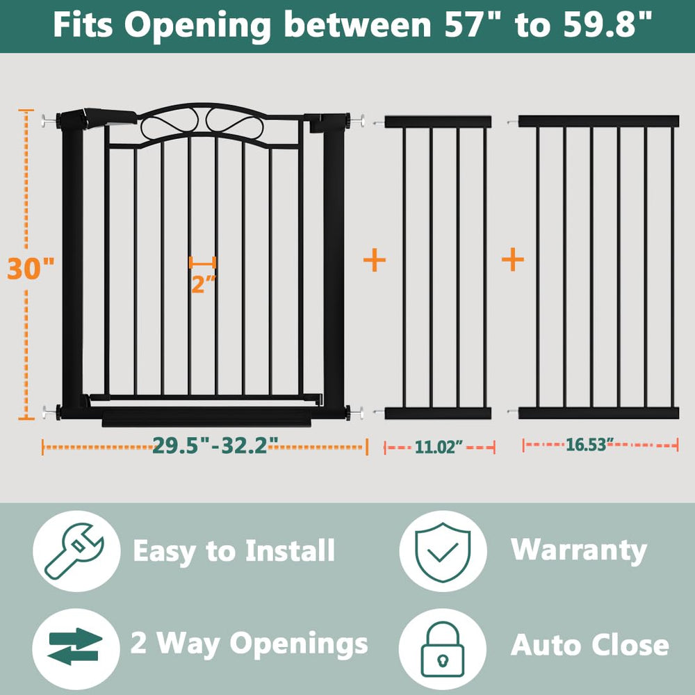 Fairy Baby gate walk-through design facilitates easy doorway passage