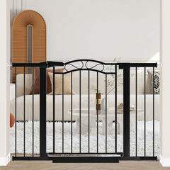 Fairy Baby gate, wide 29-48 inches, expands to fit stairway openings safely.