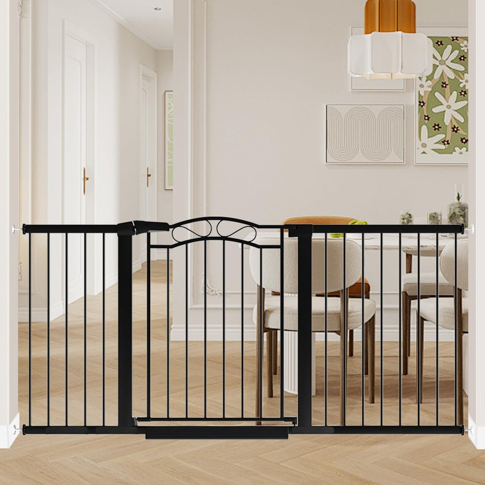 Fairy Baby gate wide 65-68 inch setup for hallways fits openings easily.