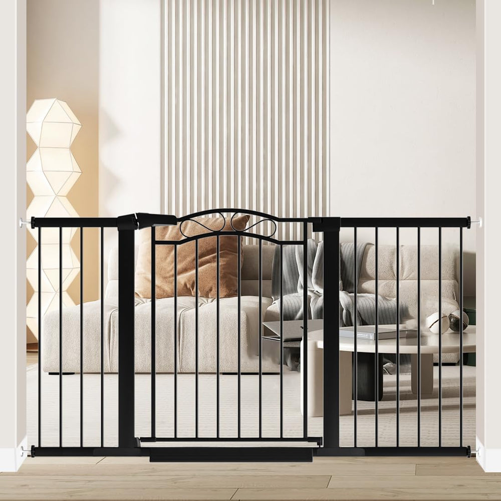 Fairy Baby gate wide door-open shows large fit for 57.1-59.8 inch openings