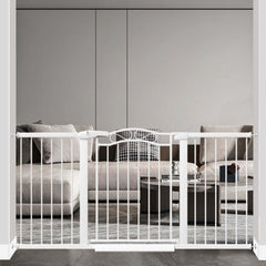 Fairy Baby gate wide-view demonstrates a sturdy doorway barrier for safe play with kids and pets.