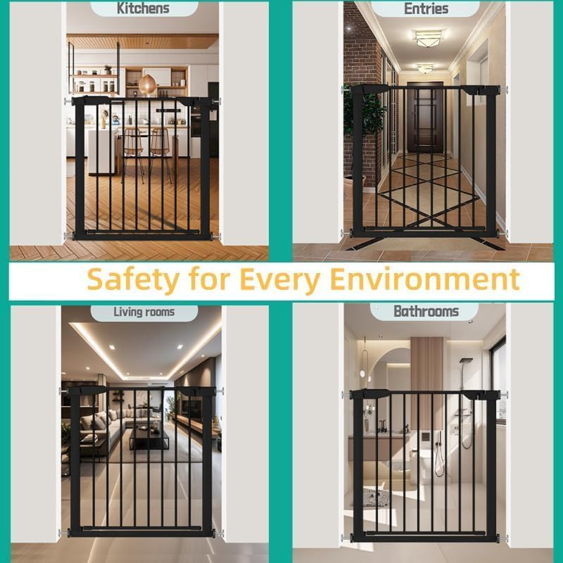 Fairy Baby gate in a narrow hallway illustrates fit and versatility