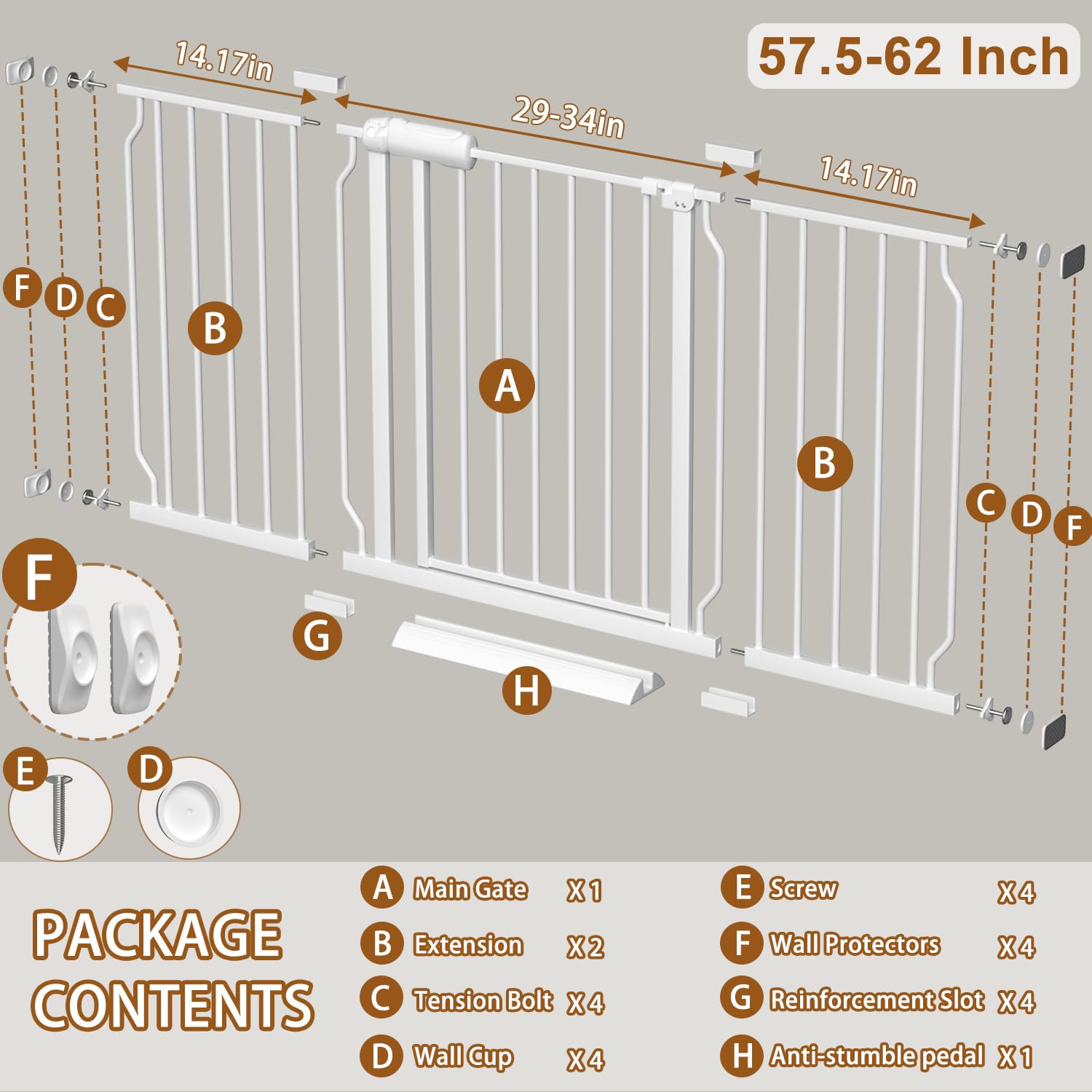 Fairy Baby pressure-mounted extensions setup shows adjustable width for large openings safely