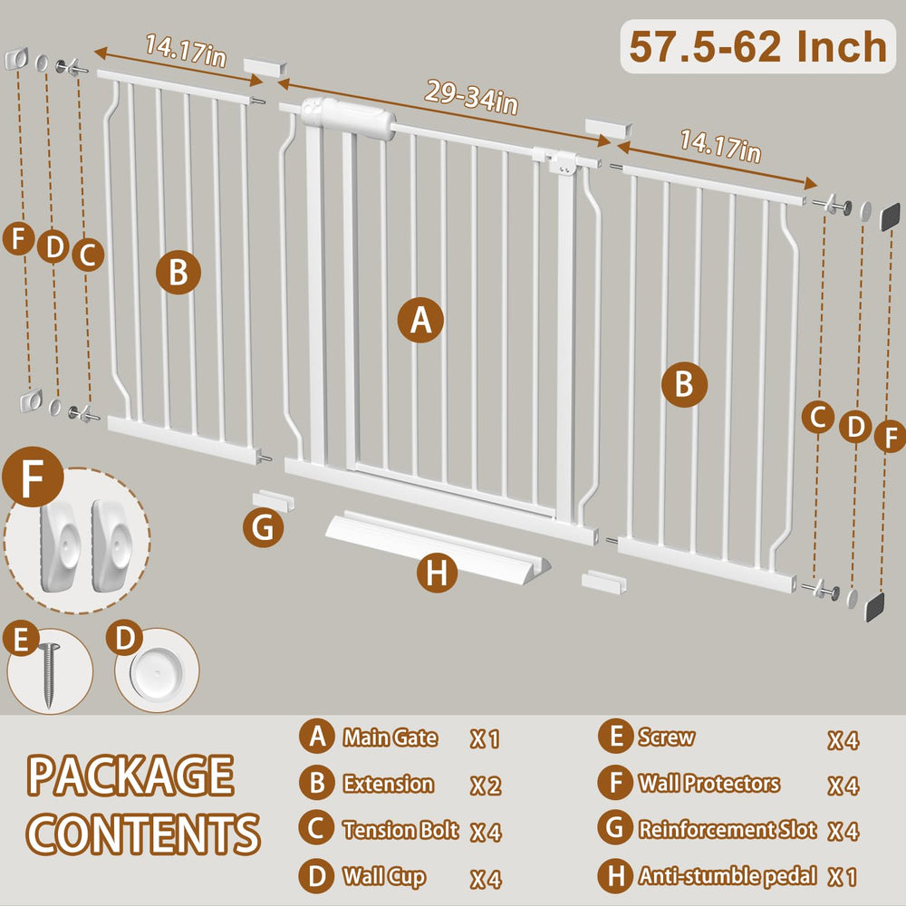 Fairy Baby pressure-mounted extensions setup shows adjustable width for large openings safely