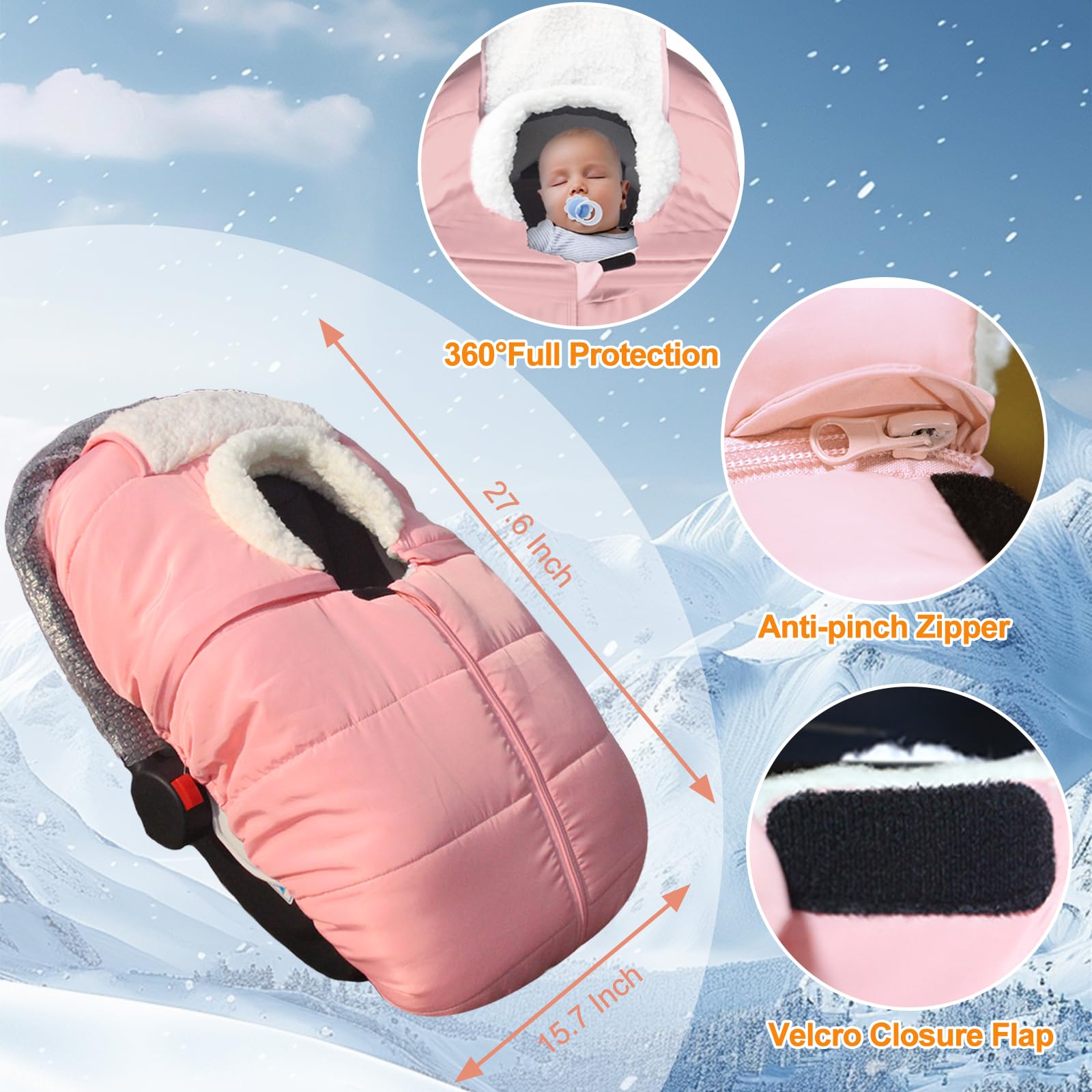 Fairy Baby two horizontal zipper openings for easy in and out