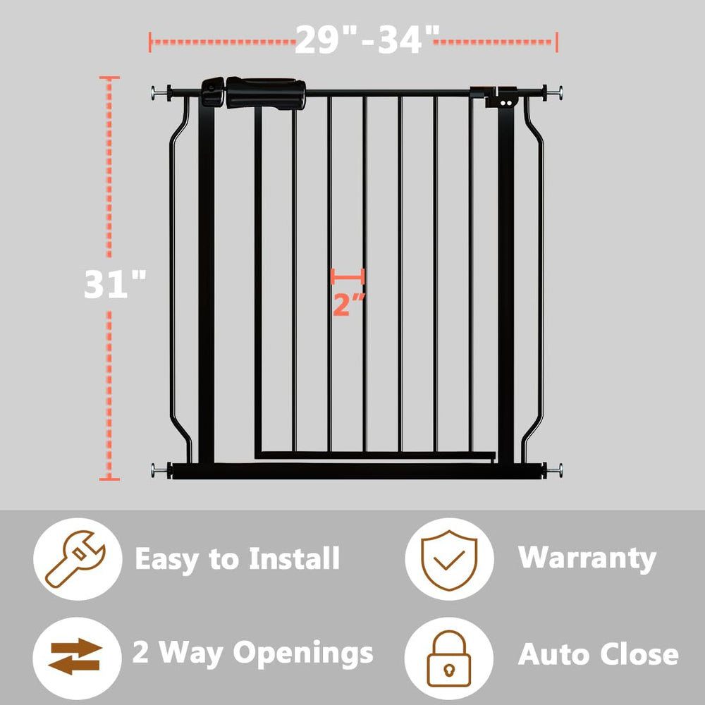Fairy Baby gate with door open for easy passage
